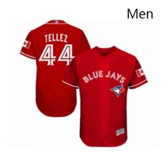 Mens Toronto Blue Jays 44 Rowdy Tellez Scarlet Alternate Flex Base Authentic Collection MLB Jersey